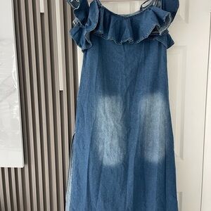 SHEIN Blue Denim Fabric
